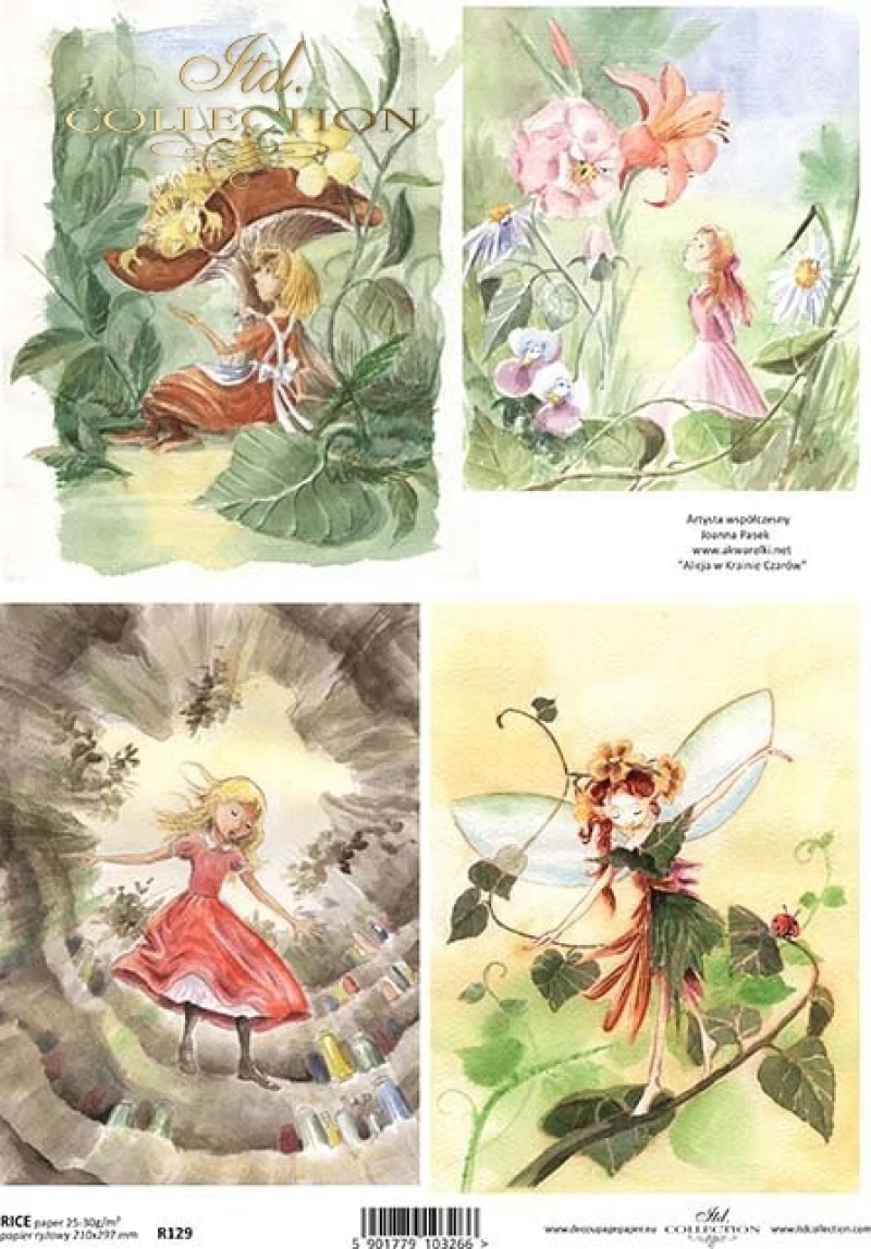 ITD Collection Ριζόχαρτο "Fairies" 21x29.7cm