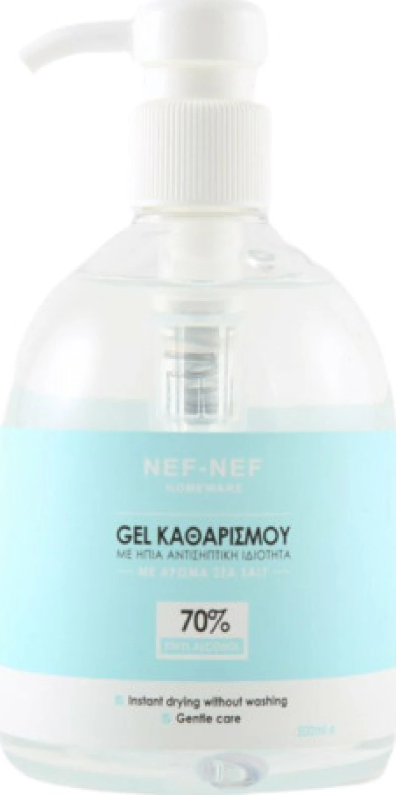 Nef-Nef Gel Καθαρισμού με Ήπια Αντισηπτική Ιδιότητα 70% 500ml