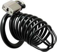 Rimba Male Chastity Device With Padlock Black R8114