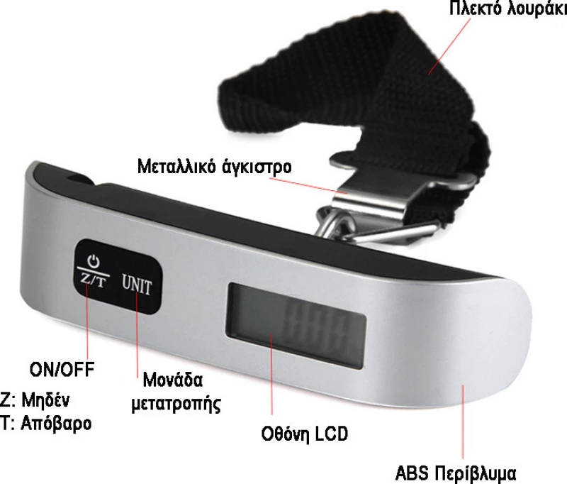 Ηλεκτρονική ζυγαριά ακριβείας έως 50KG ιδανική για ταξίδια