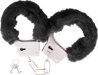 DARKNESS PLEASURE FURRY HANDCUFFS BLACK