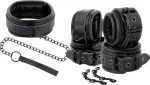 DARKNESS LEATHER AND HANDCUFFS BLACK