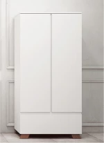 Ντουλάπα Oslo Δίφυλλη White-Walnut 101x54x180cm