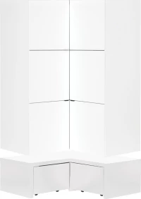 Ντουλάπα Young με Συρτάρι Γωνιακή 104.5x106.5x194cm