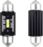 AMiO Λαμπάκια Πλαφονιέρας 36mm Ultra Bright Can-bus Festoon Λευκό 12-24V 2τμχ