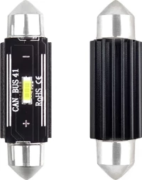 AMiO Λαμπάκια Πλαφονιέρας 41mm Ultra Bright Can-bus Festoon Λευκό 12-24V 2τμχ