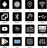Οθόνη Αφής 7’ 1Din – Android, Gps, Wifi – Fy9901