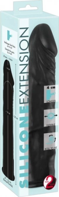 You2Toys Silicone Extension 19cm Black