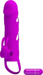 Pretty Love Penis Vibrating Sleeve 14cm Purple