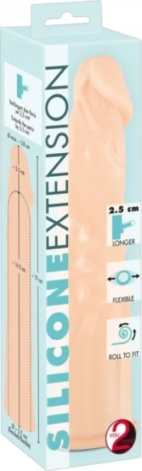 You2Toys Silicone Extension 19cm Flesh