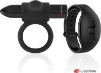 Black & Silver Cockring Cameron Remote Black