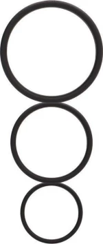 Shots Flat Cock Ring Set Black