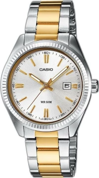 Casio Ρολόι με Μεταλλικό Μπρασελέ σε Ασημί χρώμα