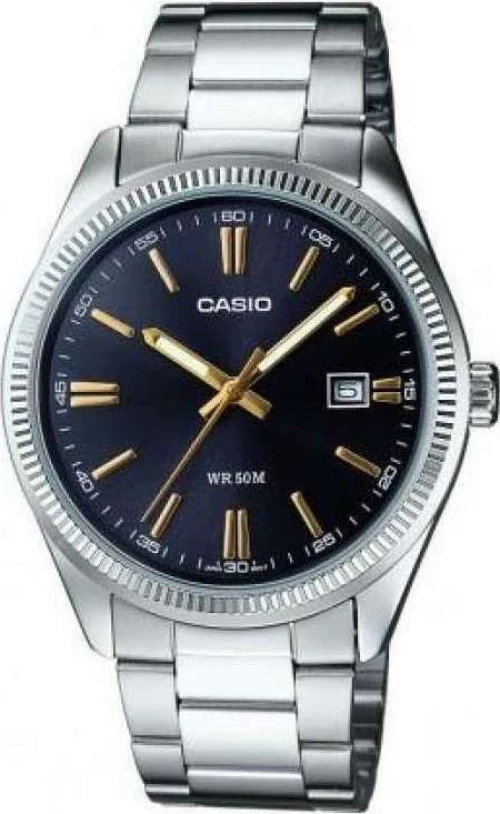Casio Ρολόι με Μεταλλικό Μπρασελέ σε Ασημί χρώμα