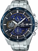 Casio Ρολόι Edifice Χρονογράφος με Μεταλλικό Μπρασελέ σε Ασημί χρώμα