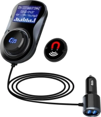 Πομπός Αυτοκινήτου Fm Transmitter Bluetooth 4.1+Edr Με Θύρα Ταχείας Φόρτισης Qc3.0