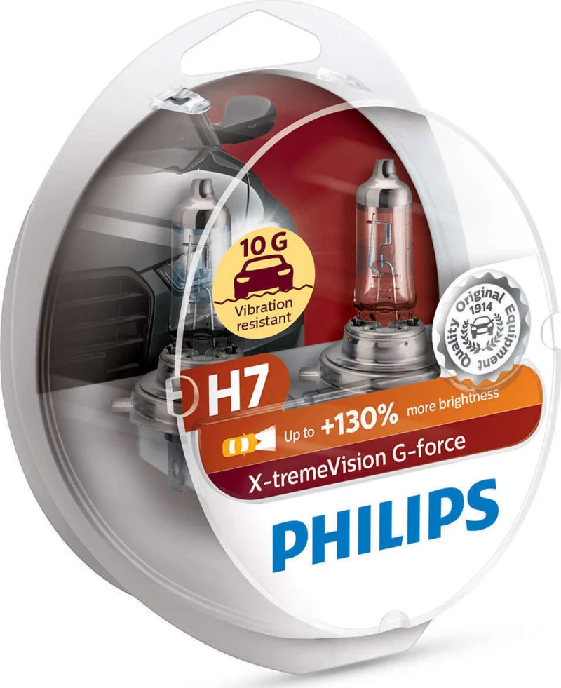 Philips H7 X-tremeVision G-Force +130% 12V 2τμχ