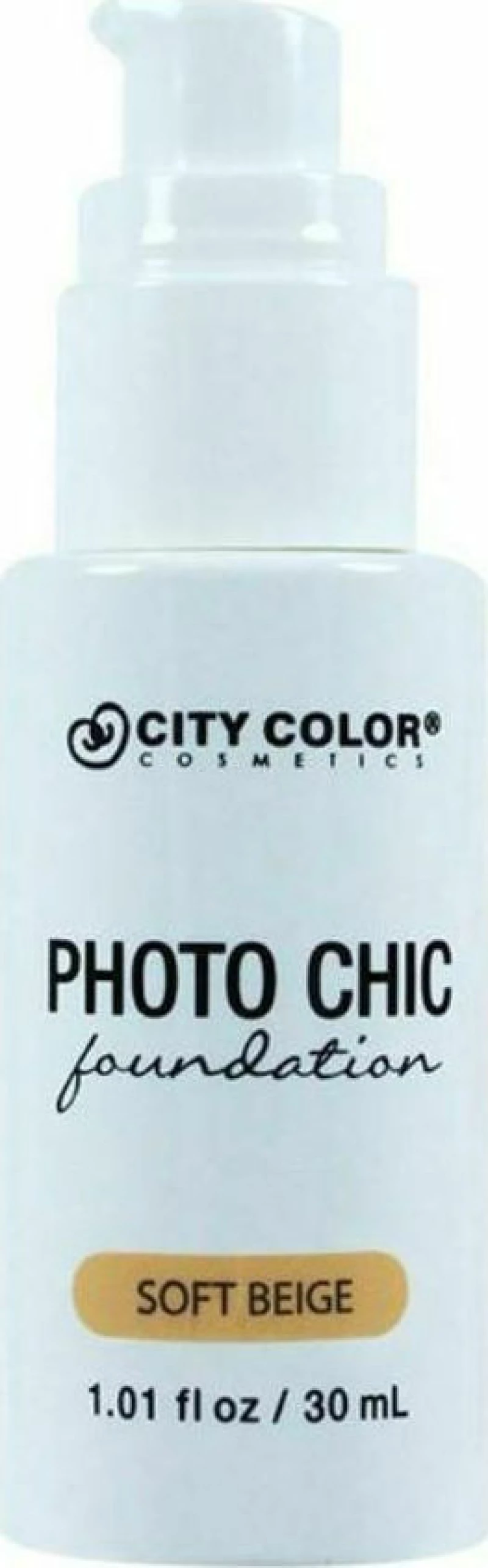 City Color Cosmetics Chic Foundation Demi Matte Finish Soft Beige 30ml