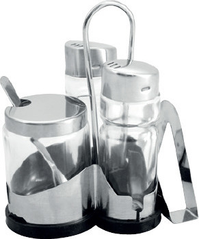 Σετ Αλατοπίπερο Inox 4 Θέσεων - Διανομική 23-17-205