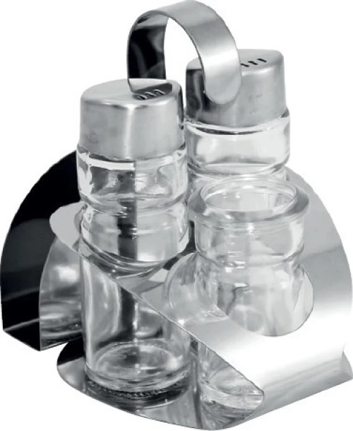 Σετ Αλατοπίπερο 4 Θέσεων Inox - Διανομική 23-17-341