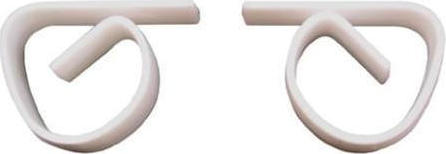 Πιάστρα τραπεζομάντηλου πλαστική λευκή 4 τεμάχια 04-611