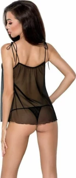 Passion Melania Chemise & Thong Black