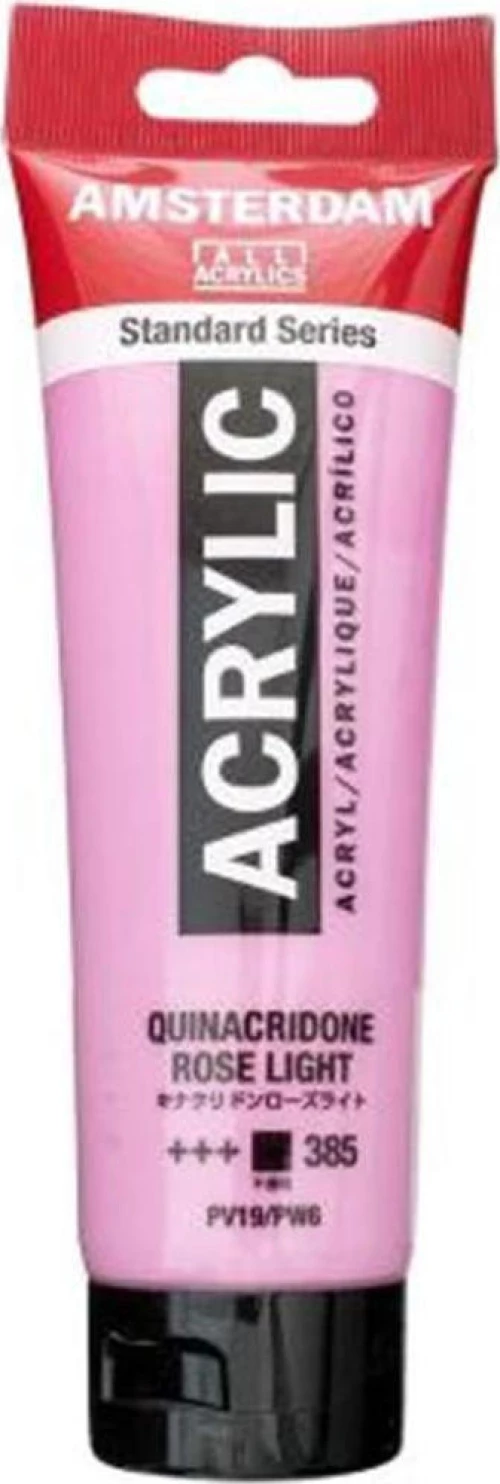 Royal Talens Amsterdam All Acrylics Standard 120ml Quinacridone Rose Light 385