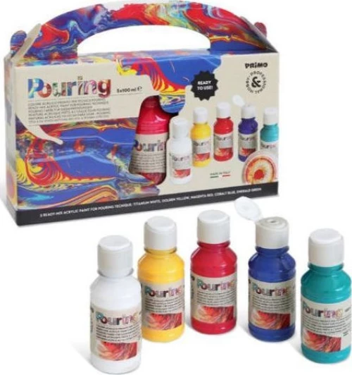 Primo Ακρυλικά Χρώματα Pouring 100ml 5τμχ