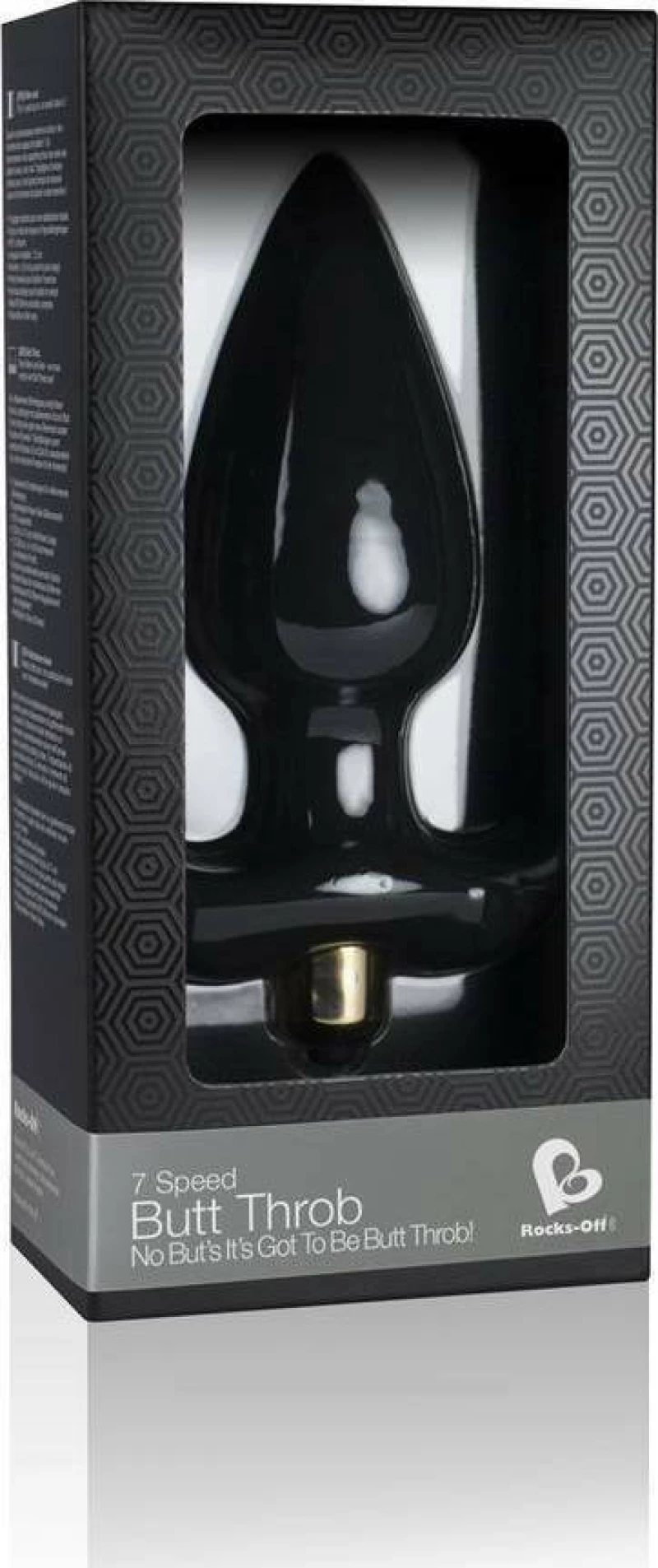 Rocks Off Butt Throb Black 7.6cm