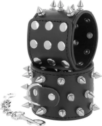 Darkness Kulls And Bones Handcuffs With Spikes