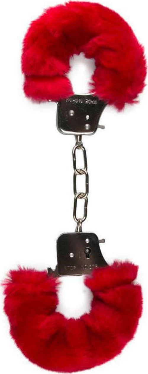 Easytoys Furry Handcuffs Red