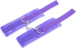 IntoYou Line Handcuffs Velcro Long Fur purple