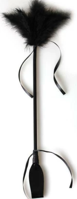 Secret Play Duster & Riding Crop Black