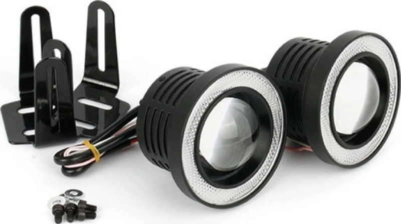 R500 Angel Eyes Προβολάκια Ομίχλης/Ημέρας LED 10W 12V 3200lm 8.9cm