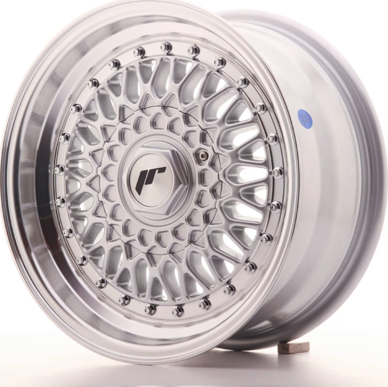 Japan Racing Wheels JR9 15x7 ET20 (4x100/108) Silver/Machined Lip Silver Rivets