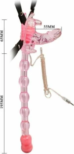 Baile Butterfly Strap-on Pink 19,5cm