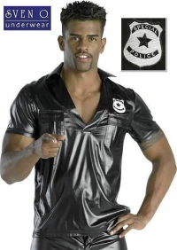 Svenjoyment Underwear Wetlook Shirt Black