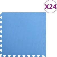 vidaXL Δάπεδα Προστασίας 24 τεμ. Μπλε 8,64 μ² από Αφρώδες Υλικό EVA