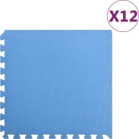 vidaXL Δάπεδα Προστασίας 12 τεμ. Μπλε 4,32 μ² από Αφρώδες Υλικό EVA