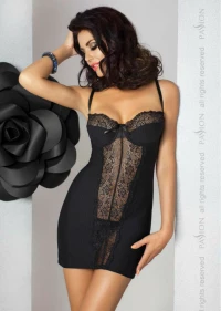 Passion Zoja Chemise & Thong Black
