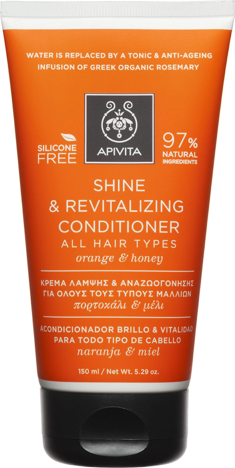 Apivita Shine & Revitalizing Conditioner με Πορτοκάλι & Μέλι 150ml