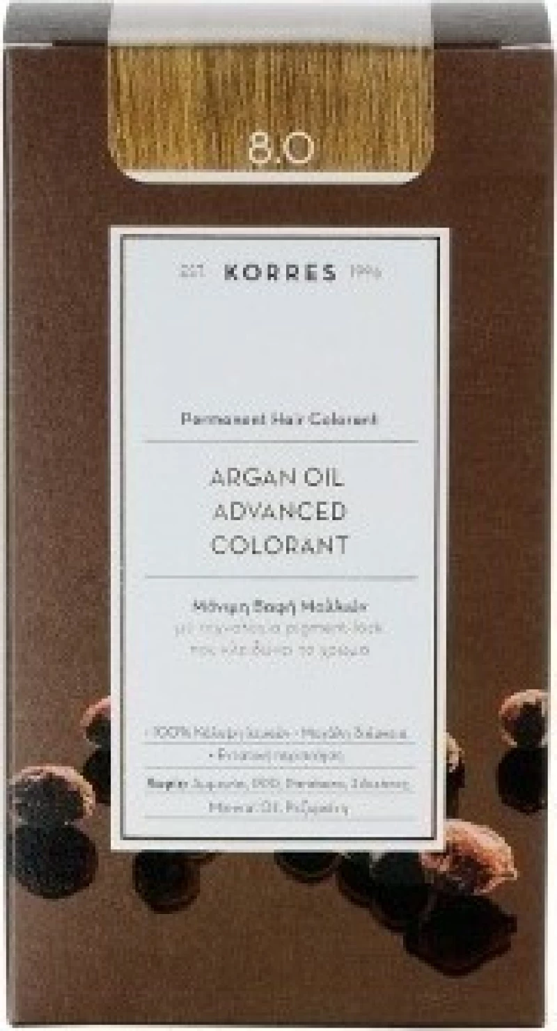 Korres Argan Oil Advanced Colorant 8.0 Ξανθό Ανοιχτό Φυσικό