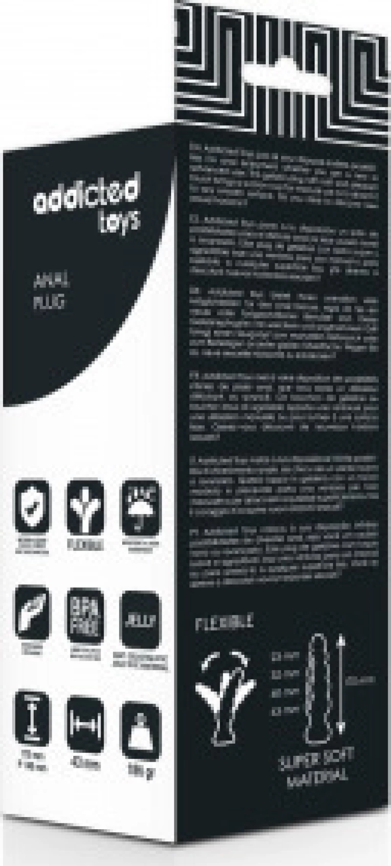 Addicted Toys Anal Plug Black 17cm