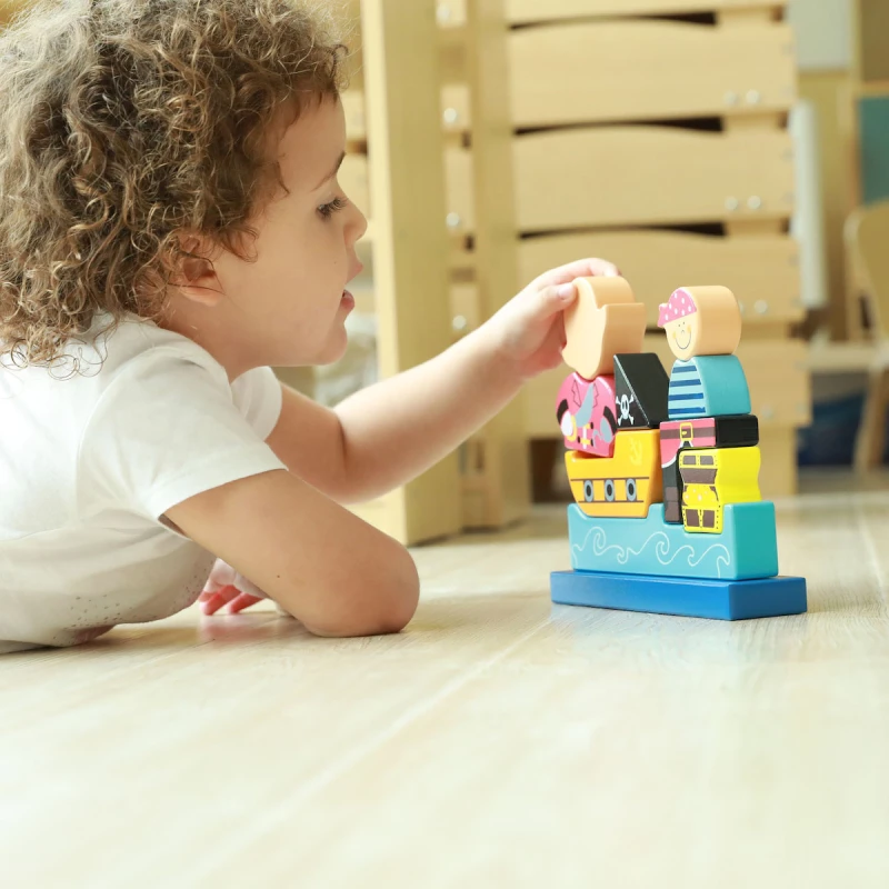 Viga Toys Ξύλινο Μαγνητικό 3D Puzzle Πειρατής 10pcs (50077)