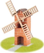 construction kit windmill junior stone/wood brown/white