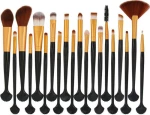 Maange Makeup Brush Set 20τμχ Gold/ Black