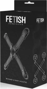 Fetish Submissive Vegan Leather Hogtie Black