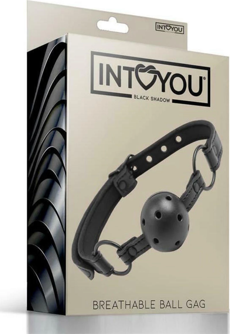 IntoYou Adjustable Breathable Ball Gag Black
