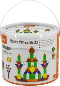 Viga Toys Wooden Pattern Blocks 250τμχ
