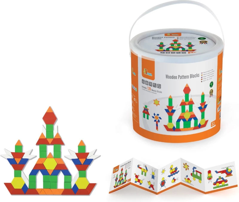 Viga Toys Wooden Pattern Blocks 250τμχ